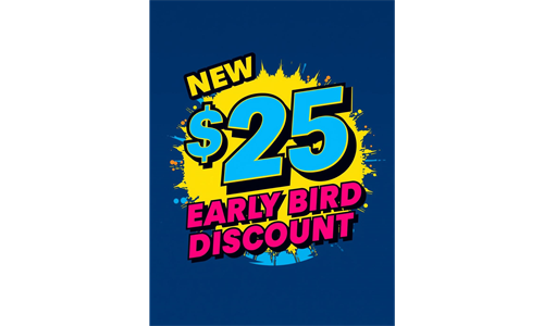 NEW Early Bird Discount Until 1-11-2026